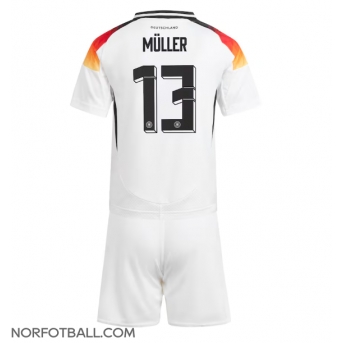 Billige Fotballdrakt Tyskland Thomas Muller #13 Replika Hjemmedraktsett Barn EM 2024 Kortermet (med bukser)